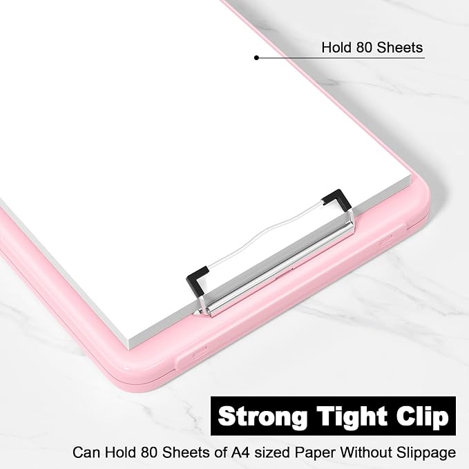 Hongri Clipboard with Storage, 8.5 x 11 Clip Board Foldable, Size 13.4 x 9.4 X - Image 4