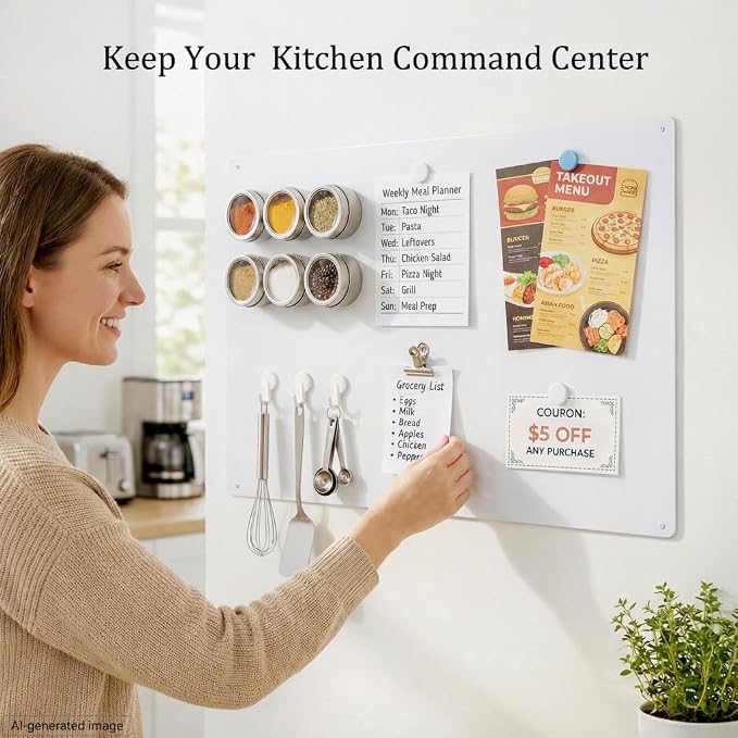 Magnetic Board for Wall 15.7" x 23.6": Large White Display Board for Travel - Image 3