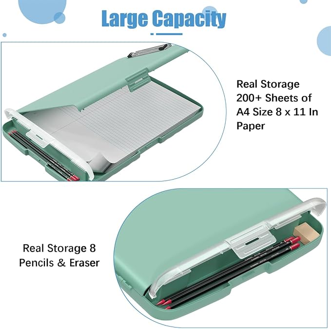 Hongri Clipboard with Storage with Pen Holder, Folder Nursing Clip Board 8.5 x - Image 3