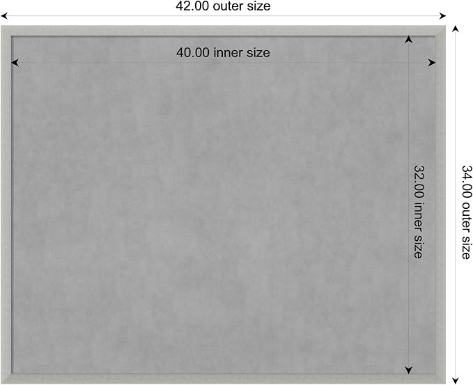 Amanti Art Silver Framed Magnetic Board 34x42 X-Large Vision Board - Image 4