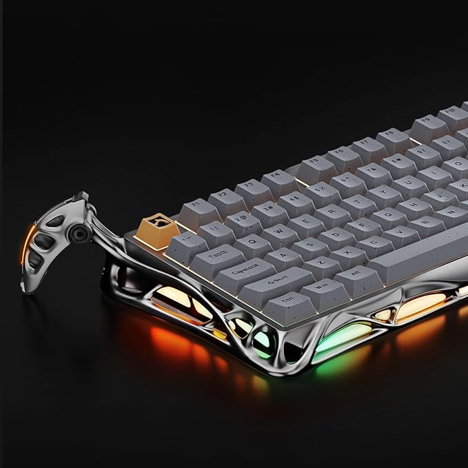 GravaStar Mercury K1 Pro Wireless Gaming Keyboard, Aluminum Alloy, 75% Layout Custom Keyboard, Designed for Durability & Unique Aesthetic (Gray)-DeskLoop Office