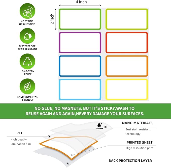 Reusable Dry Erase Labels Sticky Notes - Image 3