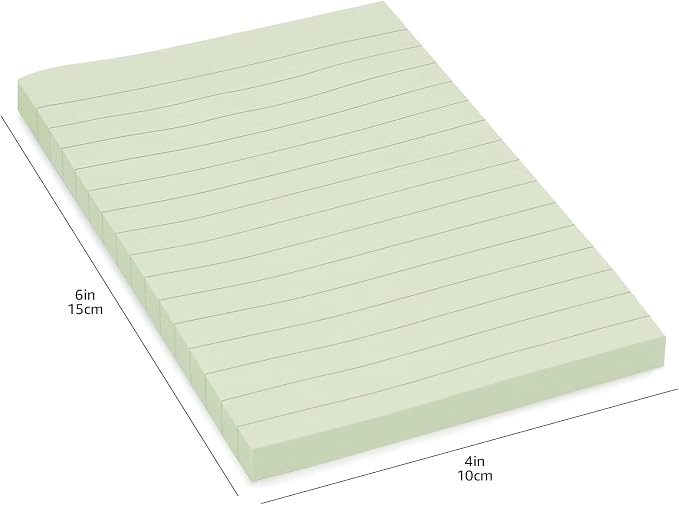 Amazon Basics Lined Sticky Notes, 4x6" Self-Stick Pads - Image 6