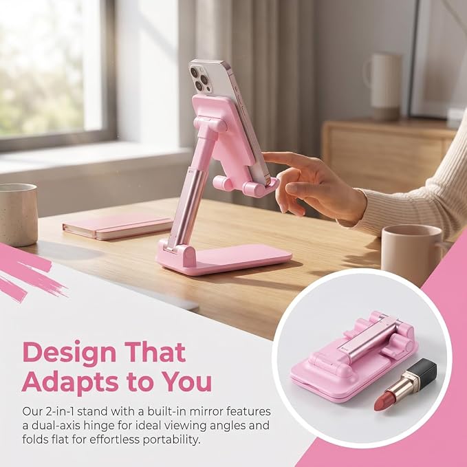 Phone Stand for Desk Cell Phone Holder Stands for iphones, Sakura Pink | Mini - Image 3