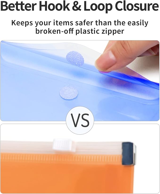 Sooez 24 Pack Plastic Pencil Pouch, Plastic Pencil Case Bulk - Image 5