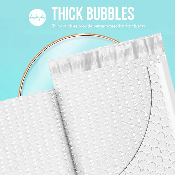 Fuxury Bubble Mailers 12x15" White Padded Envelopes 25 Pack large bubble mailer - Image 3