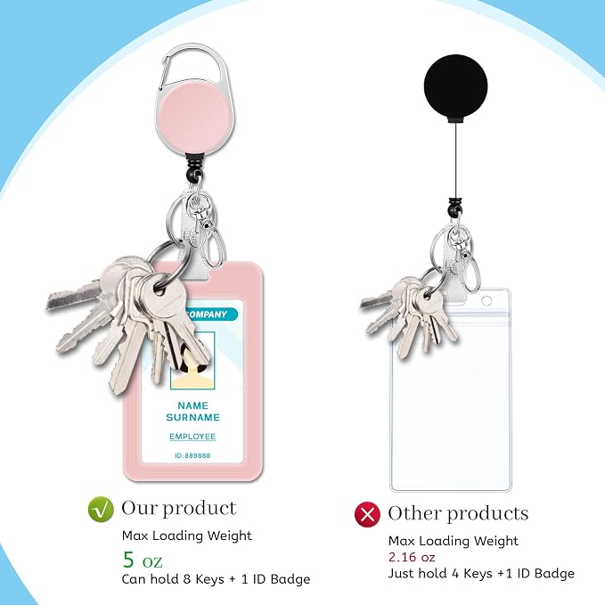 Hancynir Lanyards for ID Badges, Retractable Badge Holder - Image 5