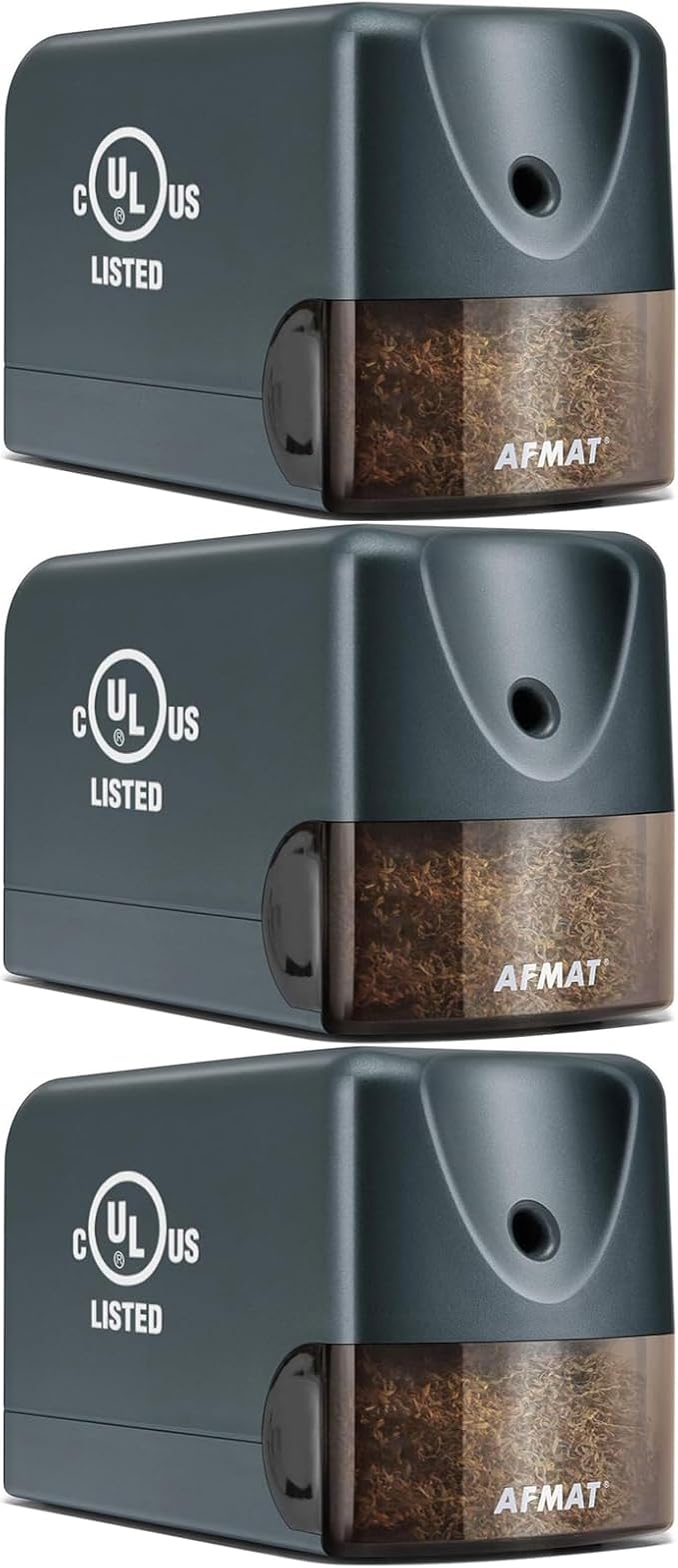 AFMAT 3 Pack Electric Pencil Sharpener, Heavy Duty Pencil Sharpener by AFMAT