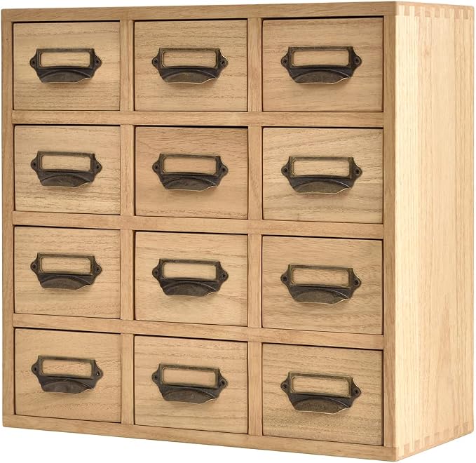 KIRIGEN Wood Drawer Organizer Desktop Storage Cabinet Box Drawers by KIRIGEN