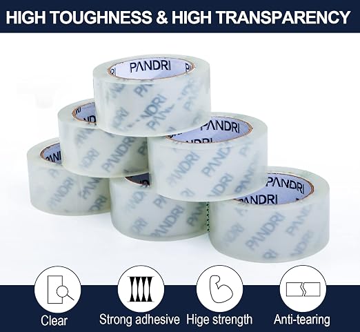 PANDRI Clear Packing Tape, 36 Rolls Heavy Duty Packaging Tape - Image 4