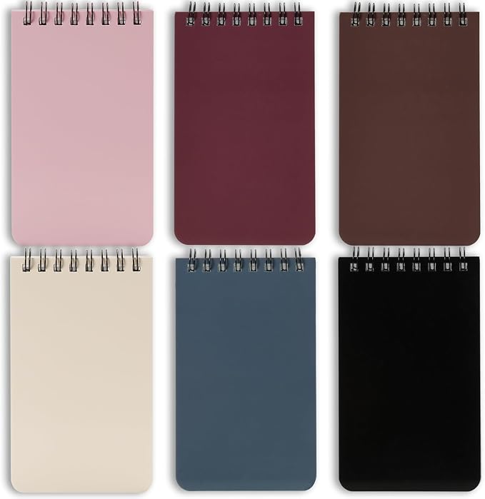QiCheng 6pcs Pocket Notebook Mini Notepad Small Spiral Notebooks 3X5Inch | by Thegoodlifeisuptoyou