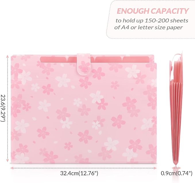 SKYDUE Pink Expanding File Folder - Image 5