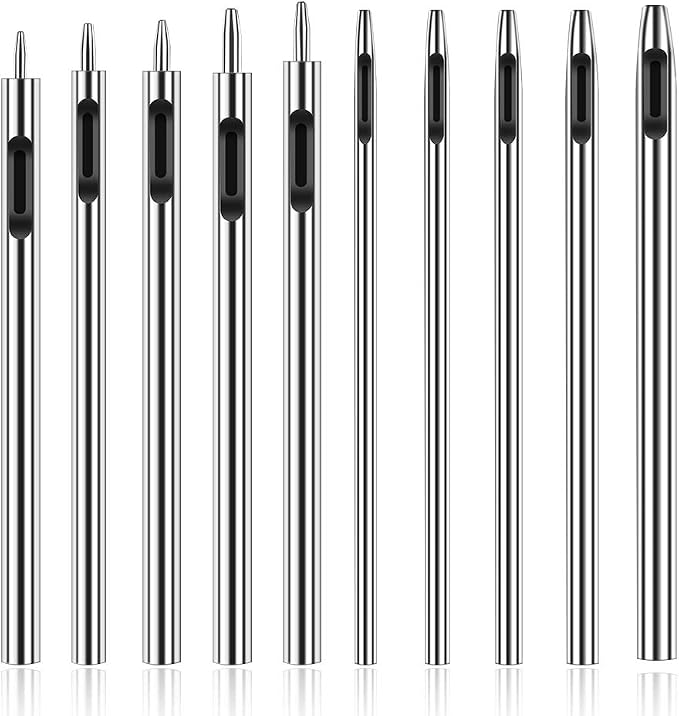 10 Pcs Leather Hole Punch Cutter 0.5mm-3.5mm Hollow Punch Set by Jmuiiu