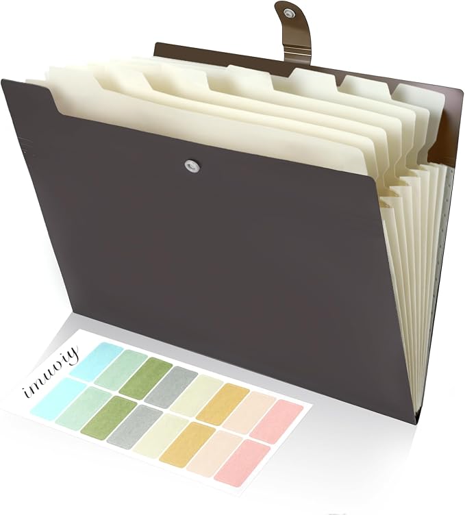 Expanding Organizer File Folder, Letter Size Expandable 8 Pockets Expanding by imuviy