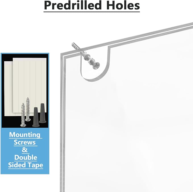 MaxGear Wall Mount Sign Holder, 8.5 x 11 Vertical, 12 Pack | Includes Adhesive - Image 3