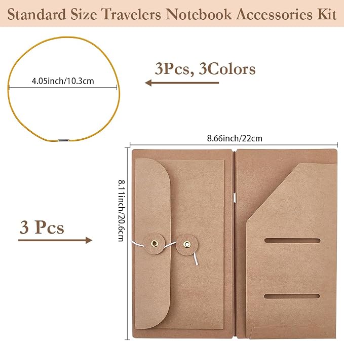 CRASPIRE 3Pcs Kraft Paper Pocket - Image 2