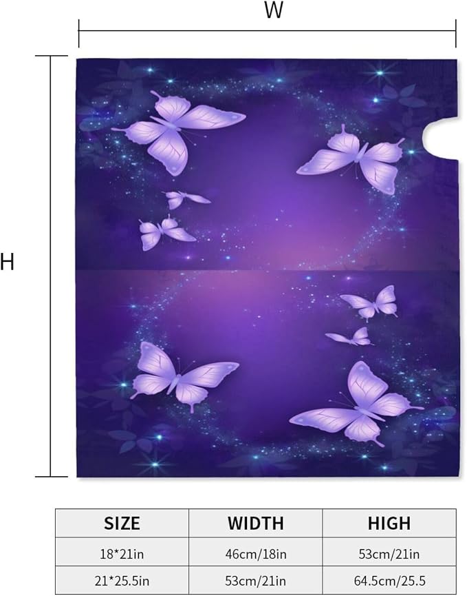 Ouqiuwa Purple Butterfly Welcome Magnetic Mailbox Cover, Sparkle Star Mailbox - Image 5