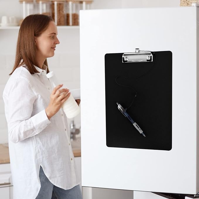 4 Pieces Magnetic Clipboards Black Clip Board - Image 6