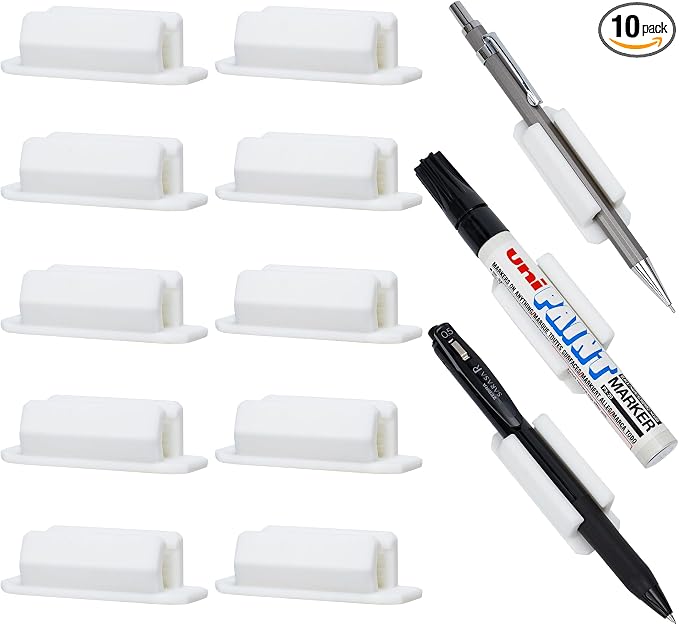 10 PCS Pen Holder for Desk, Adhesive Pen Holder for Classroom Clipboard by ZFbuhuo