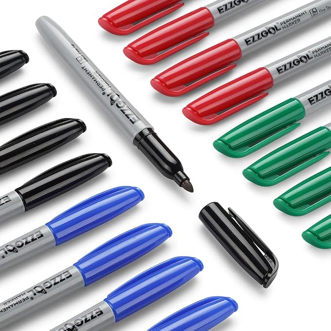 Ezzgol Permanent Markers Bulk, Permanent Marker Bulk Pack of 72, 4 Assorted - Image 7
