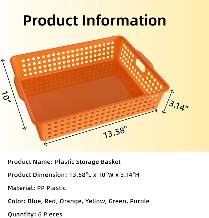 RAUVOLFIA 6 Pack Plastic Turn in Paper Trays - Image 5
