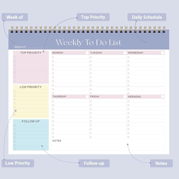 Weekly To Do List Notepad, Undated Planner - Image 2