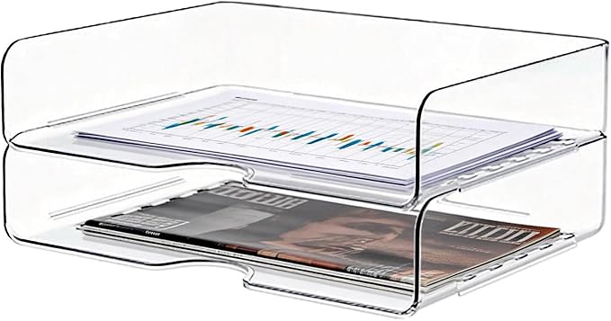 DCA Large Capacity Desk Organizer, 2 Tier Paper Organizer, Letter Tray File by DCA