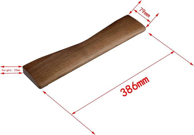 Ergonomic Wooden Wrist Rest Solid Wood Walnut - Image 2