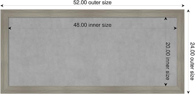 Amanti Art Grey Framed Magnetic Board 24x52 Oversize Vision Board - Image 2