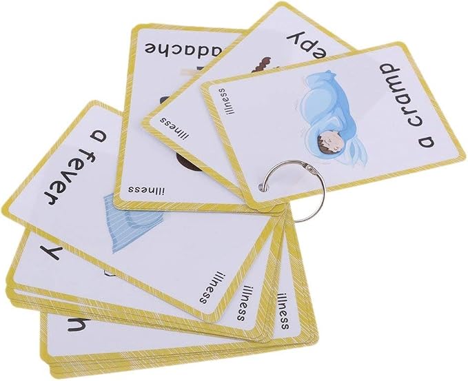 SANTSUN 14 Illness & Disease Expression English Flash Cards, Study Cards - Image 6