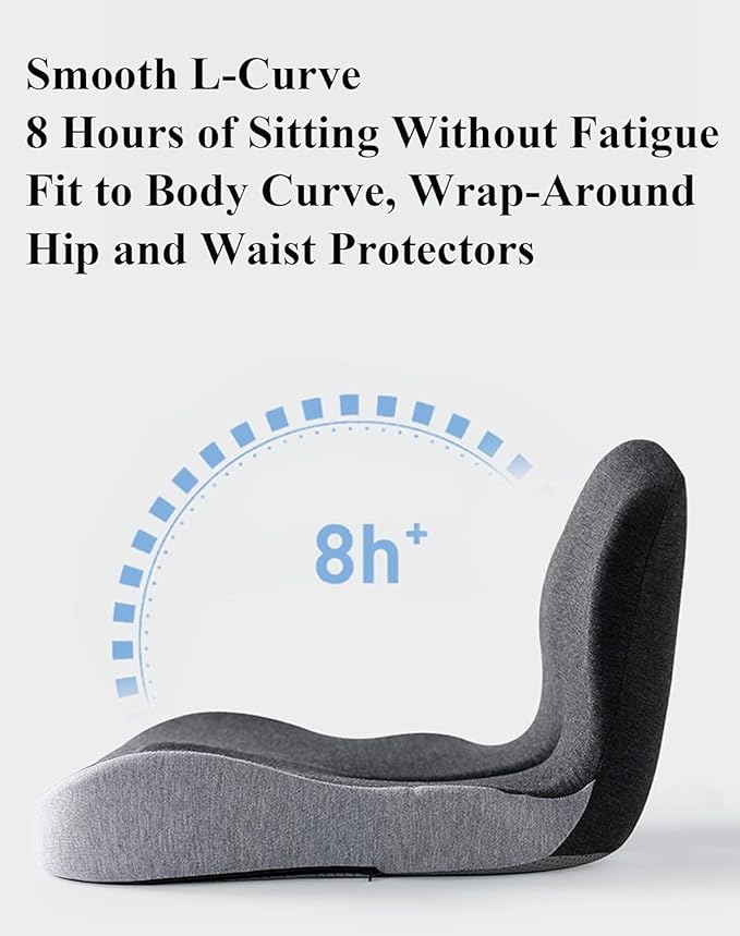 Orthopedic Cushion, Ergonomic Memory Foam L-Shaped Integrated Seat Cushions - Image 3