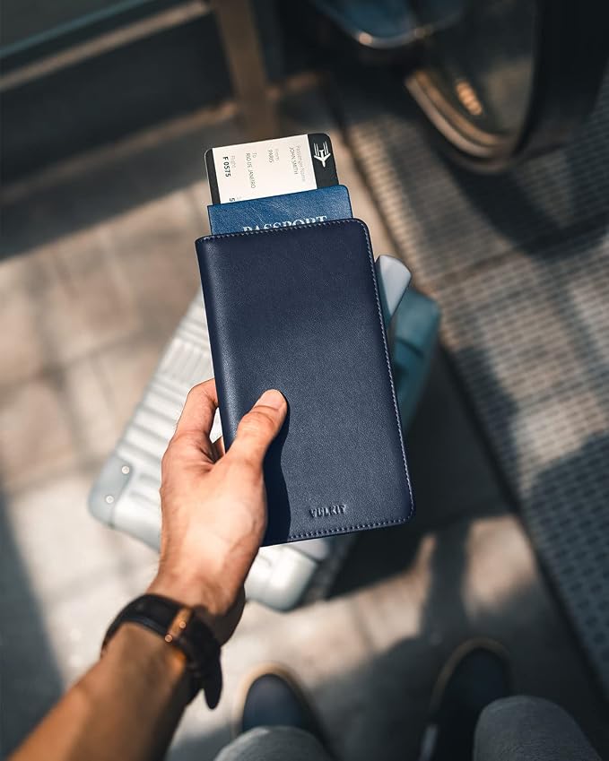 VULKIT Passport Holder Wallet RFID Blocking Travel Wallet - Image 6