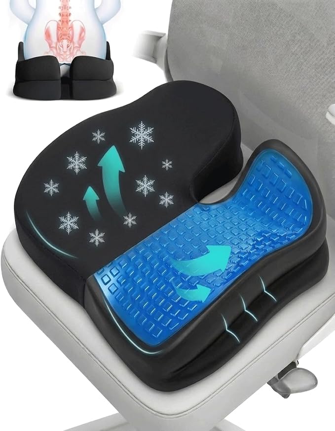 Seat Cushions for Office Chairs Wheelchair Cushion for Long Sitting Back by ZFUHWT