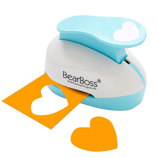 BearBoss Heart Paper Punch, Handmade Scrapbook Paper Puncher, Different Size of by BearBoss