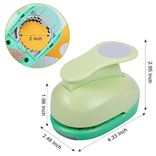 UCEC 2 inch Scallop Circle Punch, Circle Ware Punch, Craft Lever Puncher - Image 7