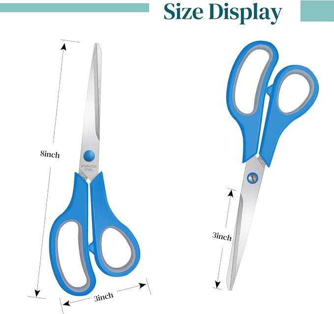 6 Packs Sewing Craft Scissors Bulk, Stainless Steel Shears - Image 2