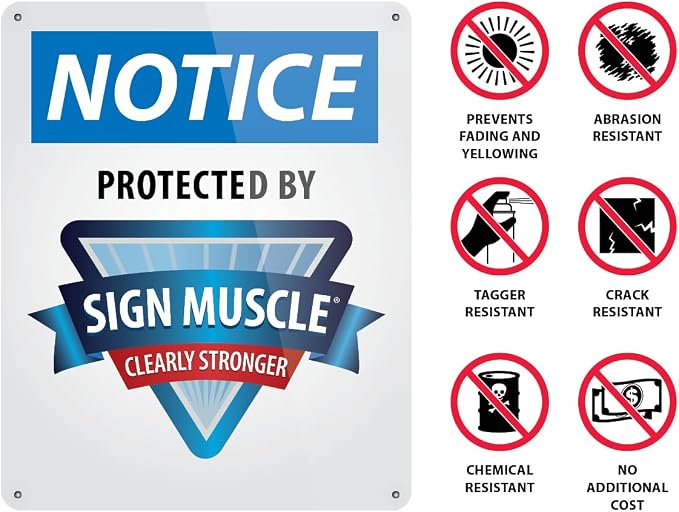 Custom OSHA Style Notice Sign 12" x 18" Plastic Sign, Customizable "Your Text - Image 5