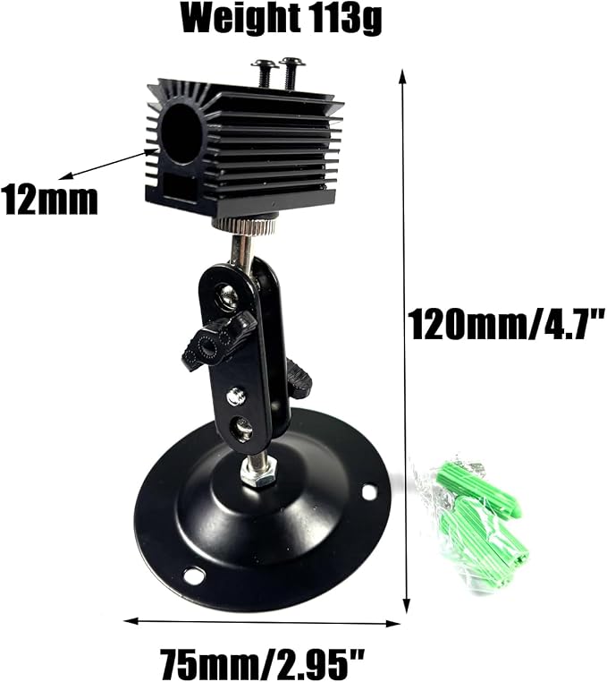 12mm Laser Positioning Bracket, 360-Degree Adjustable - Image 2