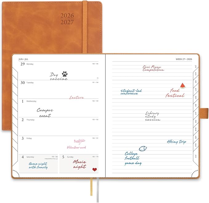 POPRUN Weekly Planner 2026-2027 Academic Calendar Appointment Book by POPRUN