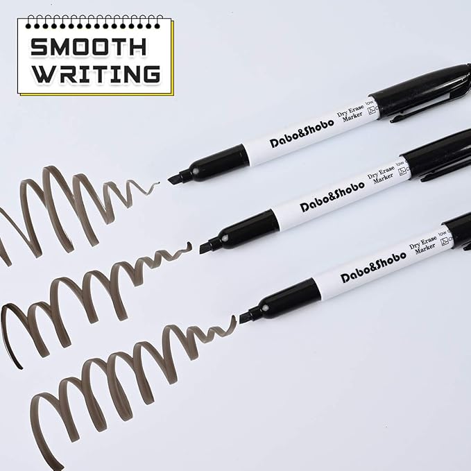 Dabo&Shobo Dry Erase Markers, （80 Count, Black,Chisel Tip）-White Board Markers/Pens ，Very Suitable for Writing on The School、 Office 、Home Dry Erase whiteboard Mirror Glass…-DeskLoop Office