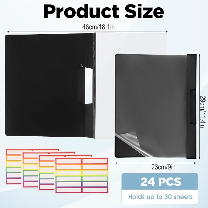 24 Pack Durable Clear Report Covers - Image 2