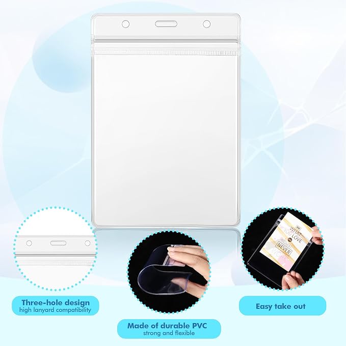 Patelai 50 Pcs 4 x 5.5 Inch Clear Passport Holders - Image 5