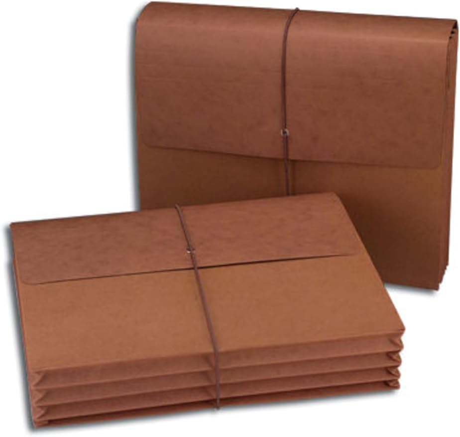 Smead Redrope Expanding File Wallet, Flap and Cord Closure, 3-1/2" Expansion by SMEAD