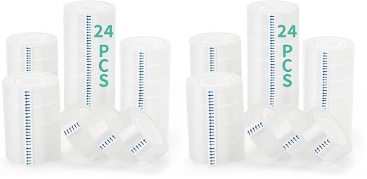 OWLKELA 24 Rolls Transparent Tape Refills, All-Purpose Transparent Glossy Tape by OWLKELA