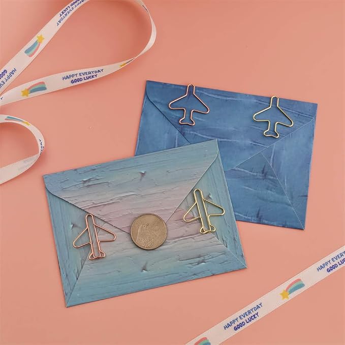 OWLFAVO 40pcs Airplane Shape Paper Clips - Image 6