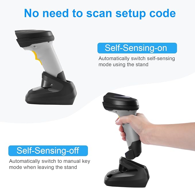 Barcode Scanner Wireless, Onewscan 1D Barcode Reader - Image 4