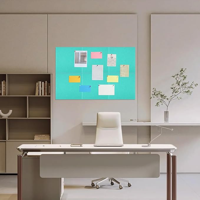 Large Cork Board 36" x 24", 6 Pack Felt Wall Tiles - Image 6