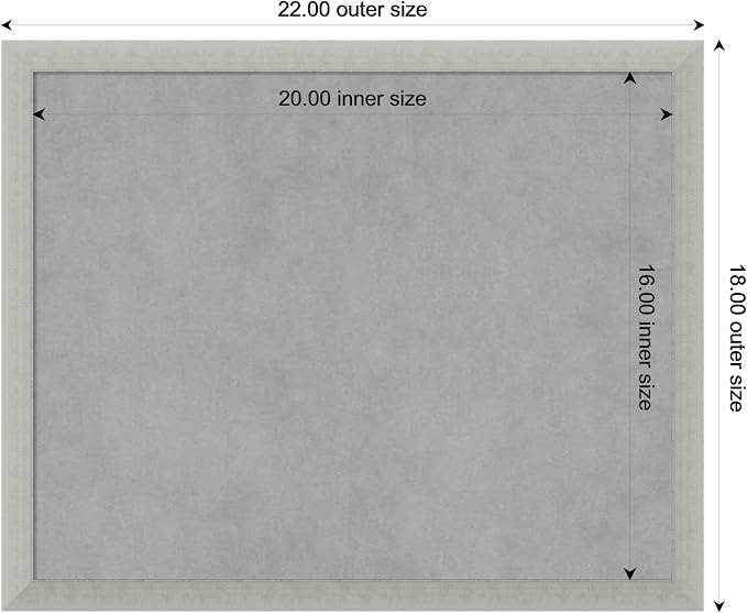 Amanti Art Silver Framed Magnetic Board 18x22 Small Vision Board - Image 3