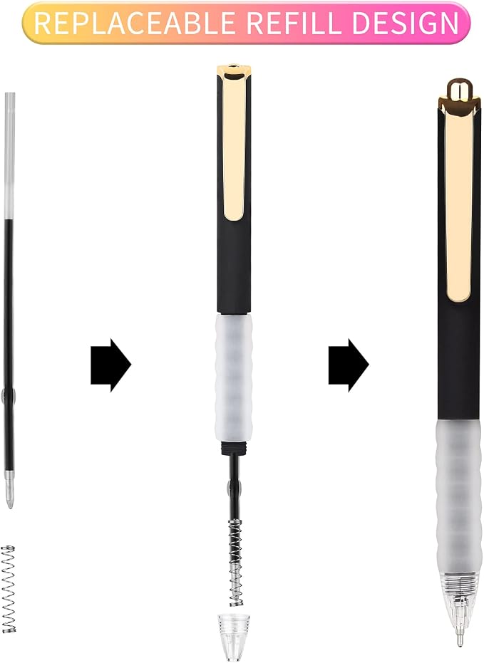 Pens Ballpoint 18-pcs Medium Point Smooth Writing Bulk Pens Black Ink 1.0 mm - Image 7