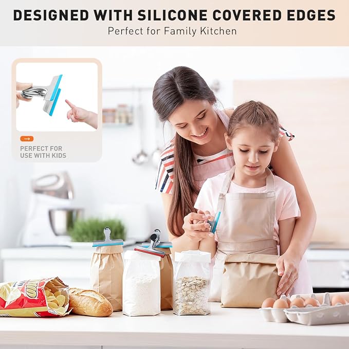 HOUSE AGAIN Magnetic Chip Clips, Stainless Steel Chip Bag Clips - Image 6